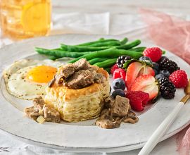 Creamy Beef Vol au Vents